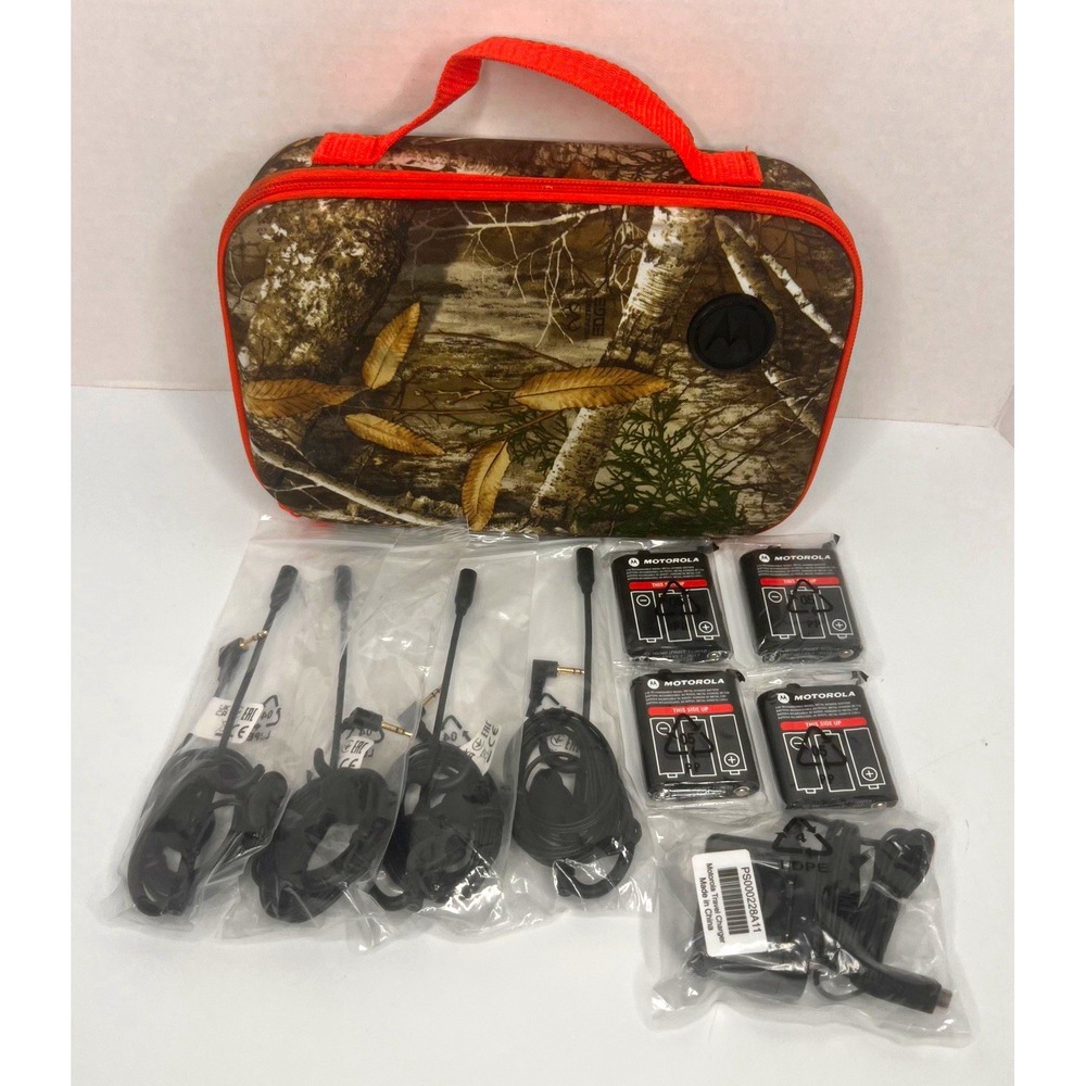 Motorola Talkabout Accessories Case 4x PMNN4477A Batteries 4x IXTN4011A Headset